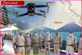 Drone monitoring at Delhi railway stations rpf waiting for Clearance