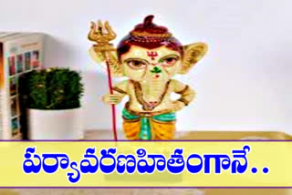 eco friendly ganesh to be statued in houses this year at adilabad