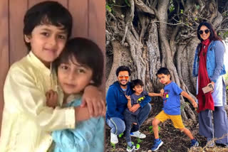 riteish deshmukhs sons riaan and rahyl make eco-friendly ganesha from newspapers  ന്യൂസ്പേപ്പറില്‍ ഗണേശ വിഗ്രഹം തീര്‍ത്ത് ജെനീലിയയുടെ ചുണക്കുട്ടികള്‍  riteish deshmukhs sons riaan and rahyl  eco-friendly ganesha from newspapers  ഗണേശ ചതുര്‍ഥി