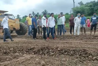 Narayangaon bypass work stopped by villagers