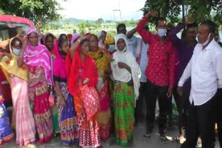 public protest at Amingaon