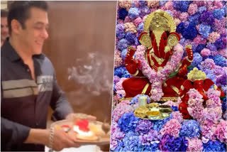 salman khan welcomes ganpati bappa by doing aarti