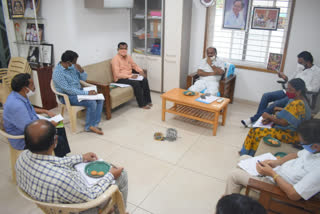 mla dharma reddy conduct review meeting with officers at hanamkonda warangal  urban district