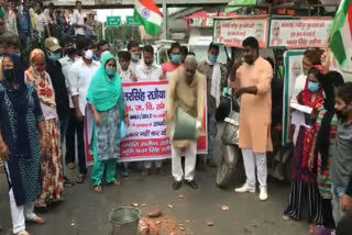 protest on nangloi mundka road