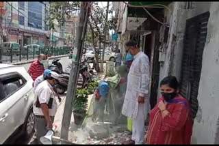 EDCM sprayed drugs with fogging in Krishna Nagar ward delhi