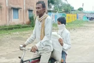 Shobharam on a bicycle