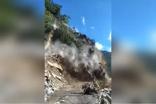 Landslide at Rishikesh-Badrinath in Uttarakhand