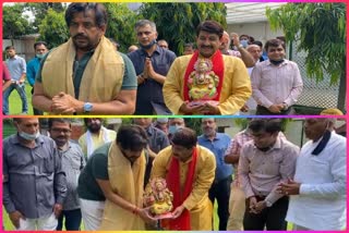 Ganesh Visarjan by Manoj tiwari and Ravi Kishan