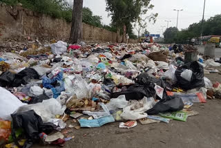 Litter and garbage on roads in Vikaspuri