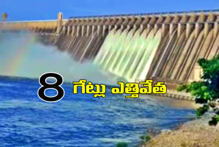 nagarjuna sagar dam eight crust gates are opened