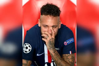 Neymar is left in floods of tears after losing Champions League final against bayern munich