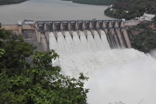 eight gates lifted from srisailam reservoir