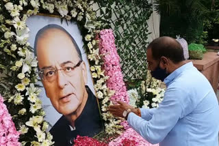 MP Ramesh Bidhuri pays tribute to Arun Jaitley death anniversary