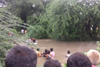 ಹಳ್ಳಕ್ಕೆ ಬಿದ್ದ ಕಾರು