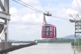 India's longest river crossing ropeway  across river Bhahmaputra was opened on monday