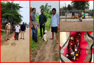 illegal transport of liquor seazed in srikakulam and vizianagaram