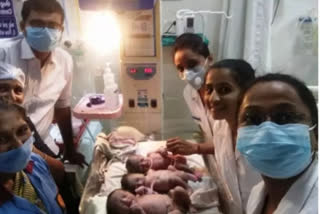 3 children born with normal delivery of a woman from Porbandar