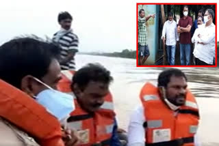 Eluru MP Kotagiri Sridhar and Polavaram MLA Tellam Balaraju inspected the flooded villages in Polavaram zone of West Godavari district