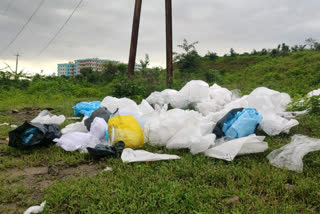 used ppe kits found at roadside in jalgaon