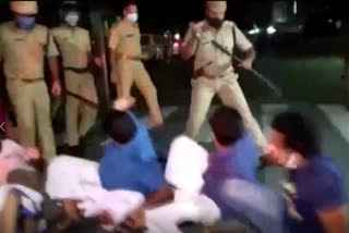 Police baton-charge on protestors in Kozhikode