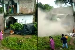 building collapsed due to heavy rain in mayurbhanj