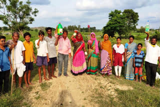 farmer family protest for land problem in medak