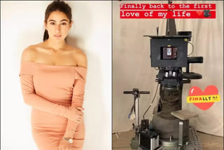 sara ali khan shares a picture from the sets as she starts shooting amid the new normal