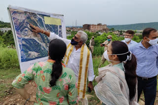 TTD Chairman inspecting the site of Sri Venkateswara Swamy Temple in Jammu