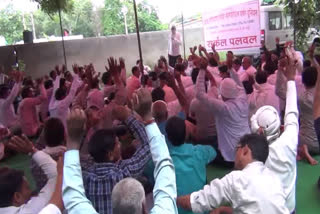 electricity workers protest in palwal