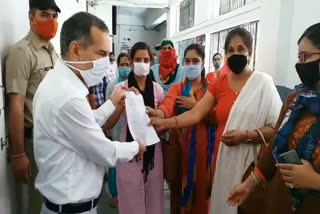 rewari ICDS supervisor association protest