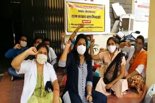 Protest of contract workers, movement of AYUSH doctors