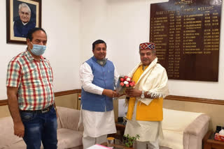 Virendra Kanwar met Union minister Narendra tomar