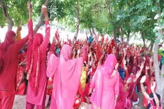 nuh asha workers protest for their demands