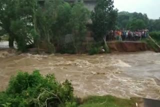 trench create in jajpur due to flood