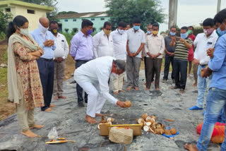 MLA Manohar Reddy started the construction work of water tanks