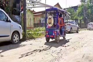 Poor road conditions due to flood in rangia kamrup rural assam etv bharat news