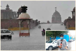 delhi weather changed rain in many areas