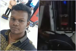 Driving violence video viral  குமரி இளைஞர் வைரல் வீடியோ  தக்கலை இளைஞர்  காலால் ஸ்டீரியங்கை ஓட்டிய இளைஞர்  குமரி மாவட்டச் செய்திகள்  தக்கலை வீடியோ வைரஸ்  தக்கலை டிரைவர் வீடியோ  thakkalai driver video