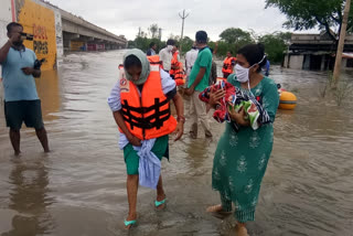 Balodabazar Collector and SP visited flood affected areas