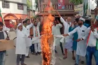 youth-workers-of-congress-burnt-effigy-of-narendra-modi