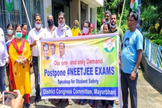 mayurbhanj Congress demand extension of JEE & NEET Exam