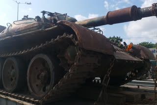 T-55 tank used during 1971 war reaches Rajasthan's Barmer