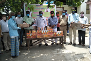 vitamin-c medicine distributed in danthalapally