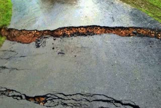 road collapse