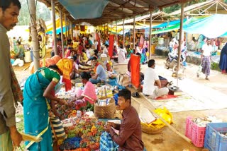 Haat market of Bastar affected by Corona