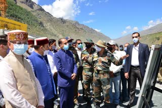 CM Jairam Thakur inspects Sissu helipad in kullu