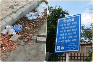 garbage issue on road in Tegore Garden of delhi