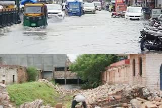 भारी बारिश  जोधपुर शहर में बारिश  उमस भरी गर्मी  आफत बनकर आई बरसात  jodhpur news  etv bharat news  heavy rain  rain in jodhpur  rain in jodhpur city  rain came as a shock  humid summer