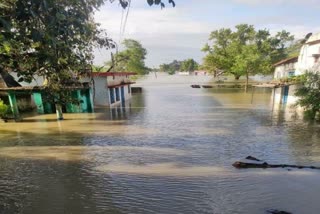 Water filled in slum areas