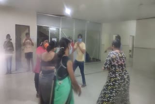 Patients dancing with doctors